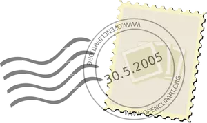 Vektor image av postkontor e stempel